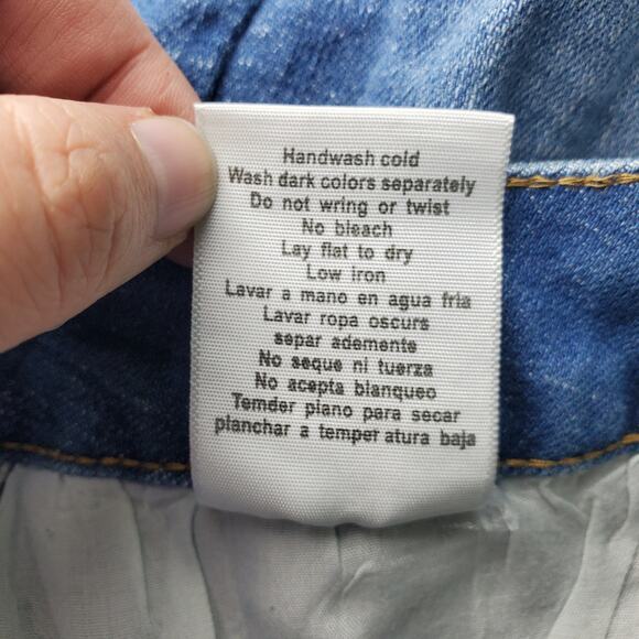 Judy Blue Womens High Rise Leopard Patch Cut Off Distressed Shorts Size 3XL - Picture 5 of 5